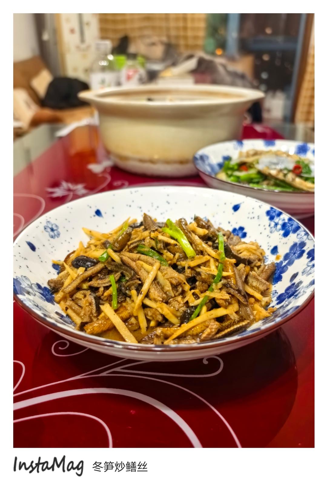 茭白炒鳝丝
