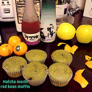 麻糬抹茶小红豆muffin