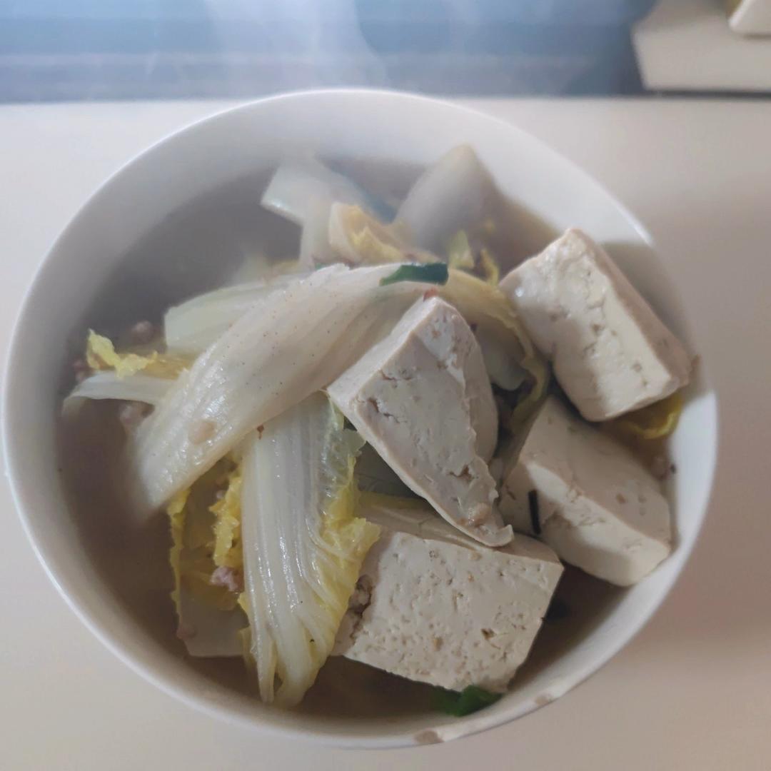 肉末白菜豆腐煲