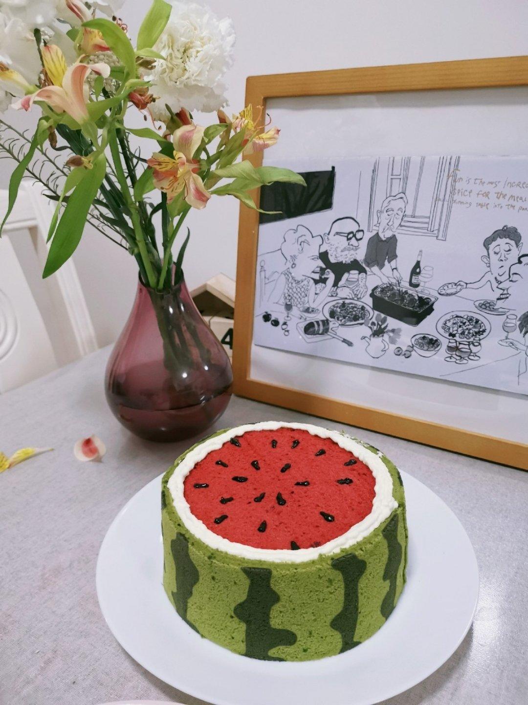 西瓜造型奶油蛋糕