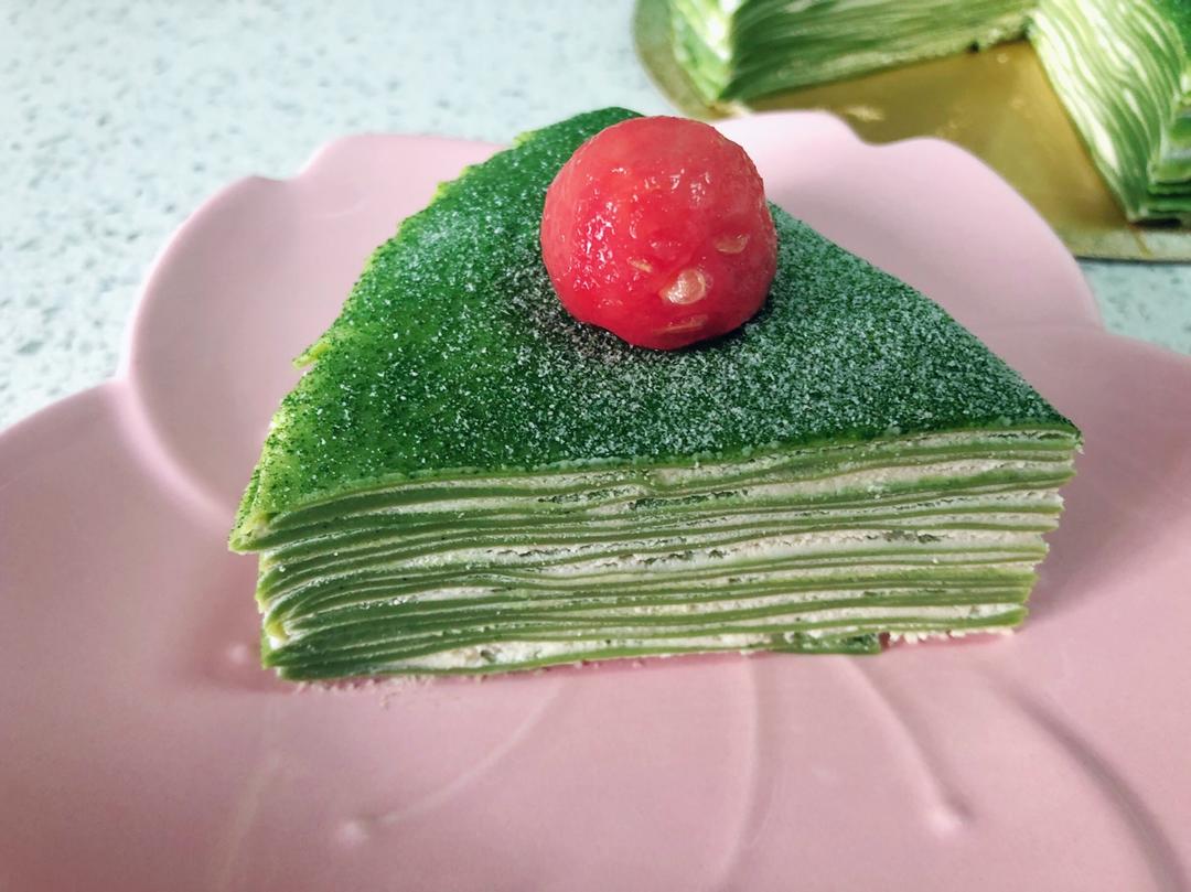 美味的煎蛋糕—抹茶千层蛋糕