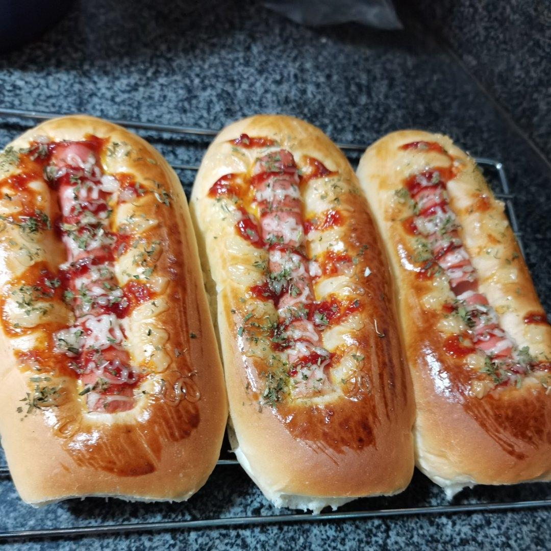 美味的香肠面包