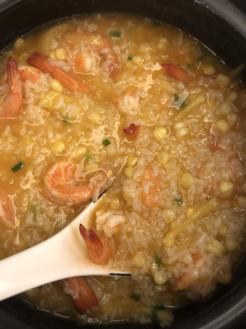 鲜虾砂锅粥