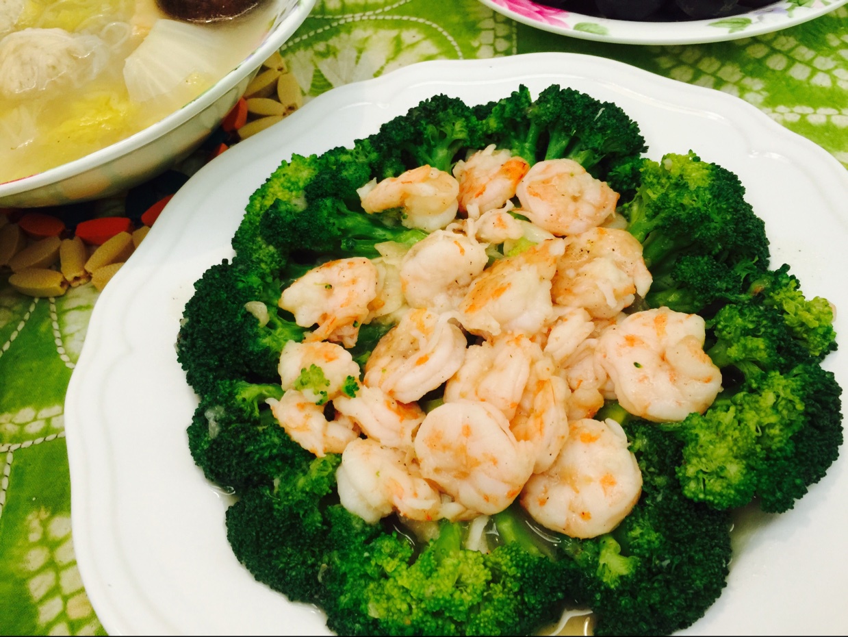 西兰花炒虾仁