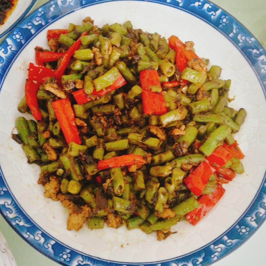 橄榄菜肉末豆角