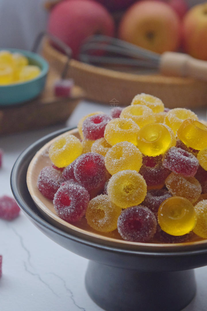 金粒籽做的法式水果软糖