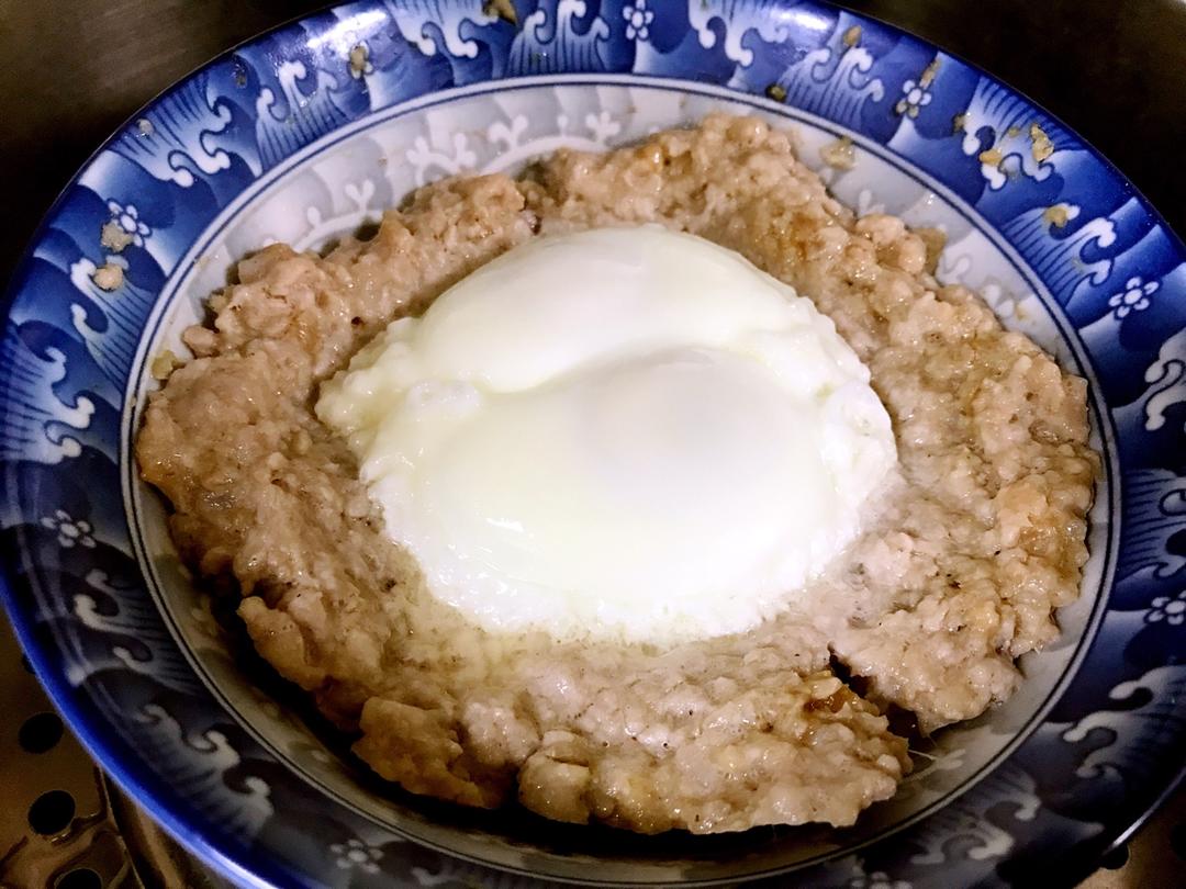 肉饼蒸蛋，懒人菜,简单又美味