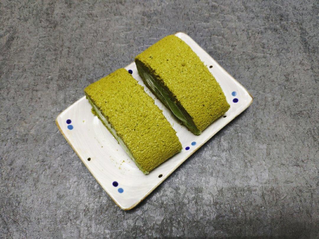 抹茶奶油蛋糕卷，一抹，倾心