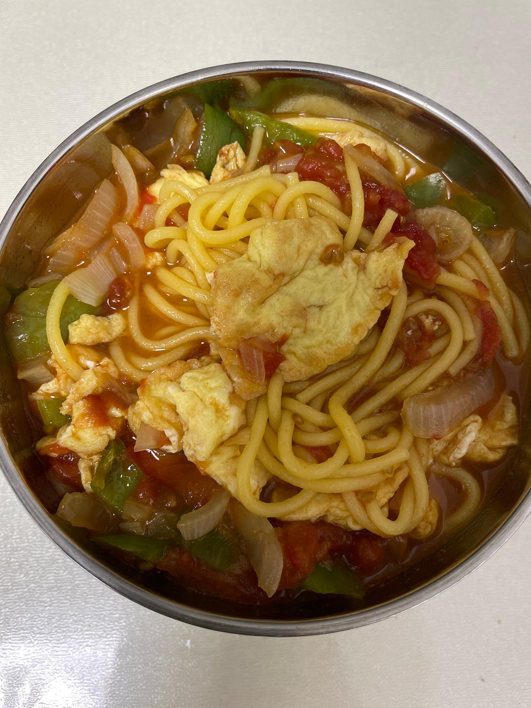 好吃的停不下来的西红柿鸡蛋拌面