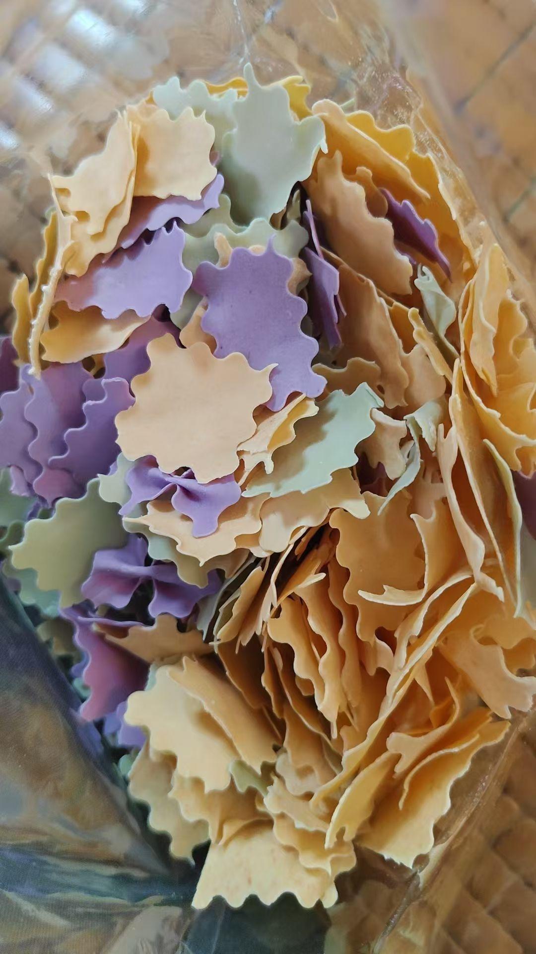 果蔬蝴蝶面 彩色有机蔬菜面  卡通面片  营养手工面条