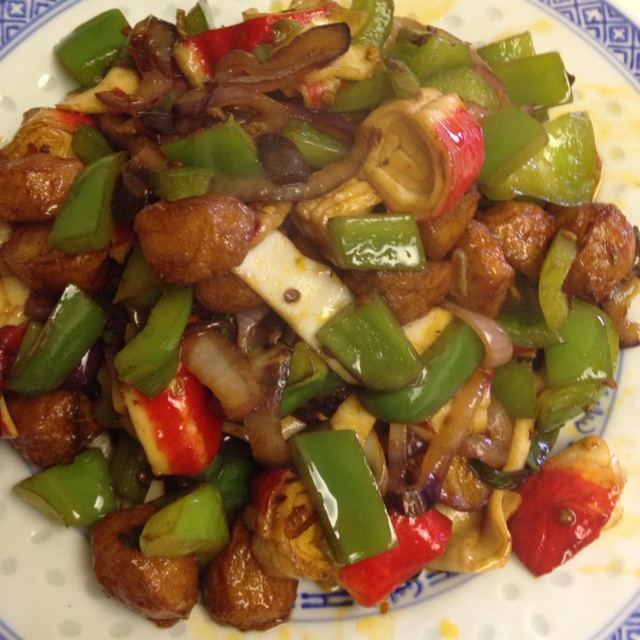 炒鱼丸