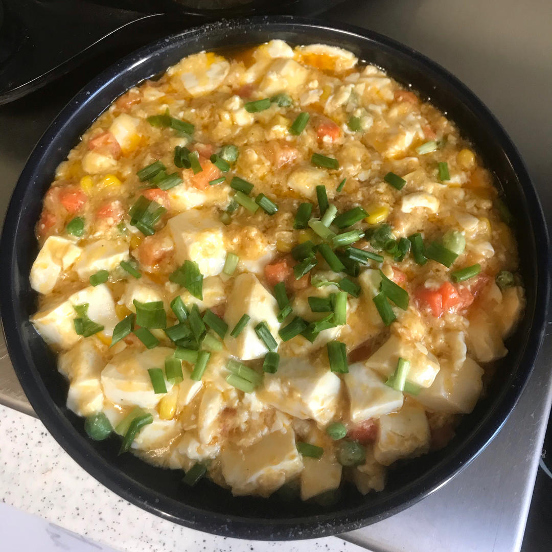 咸鸭蛋黄做的蟹黄豆腐