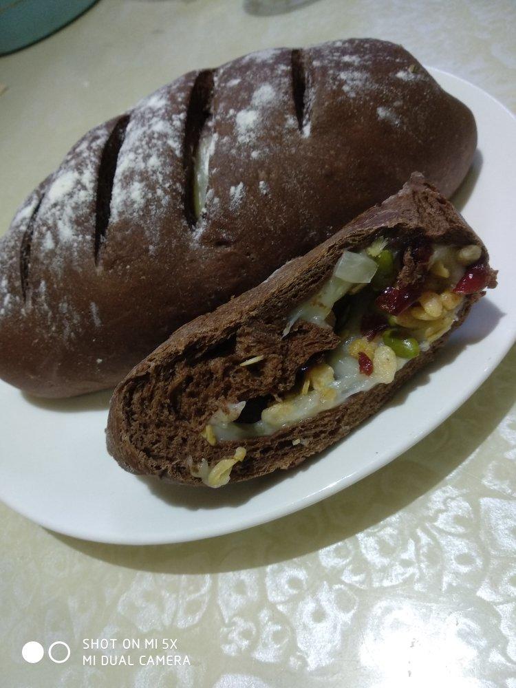 麻薯可可软欧包