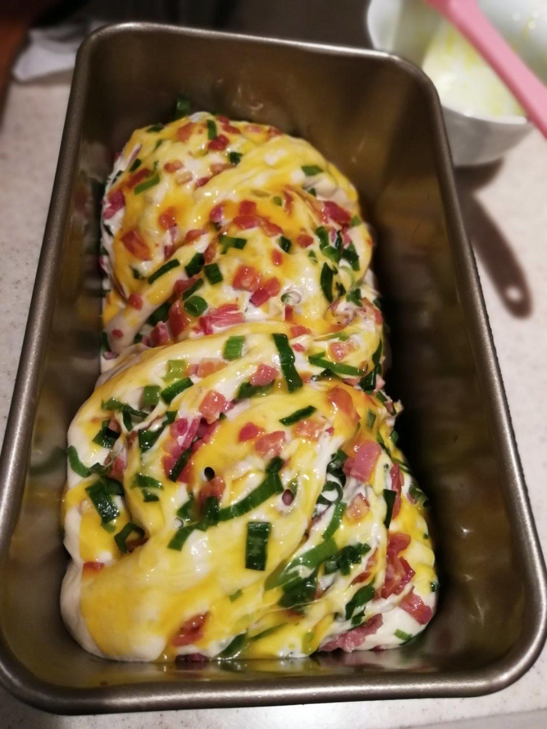 香葱肉松手撕吐司