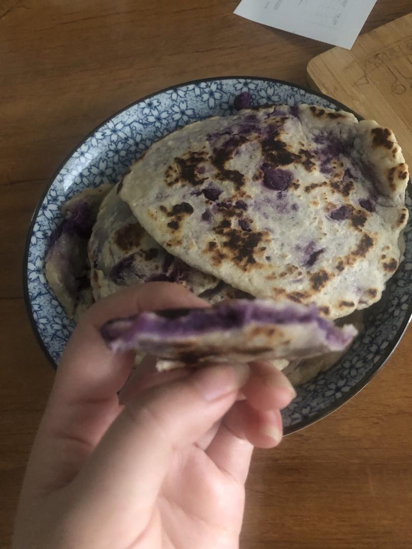 超简单无油紫薯饼 仙豆糕