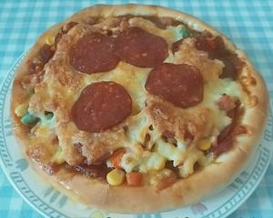 萨拉米黑椒肠芝士披萨的做法 步骤10