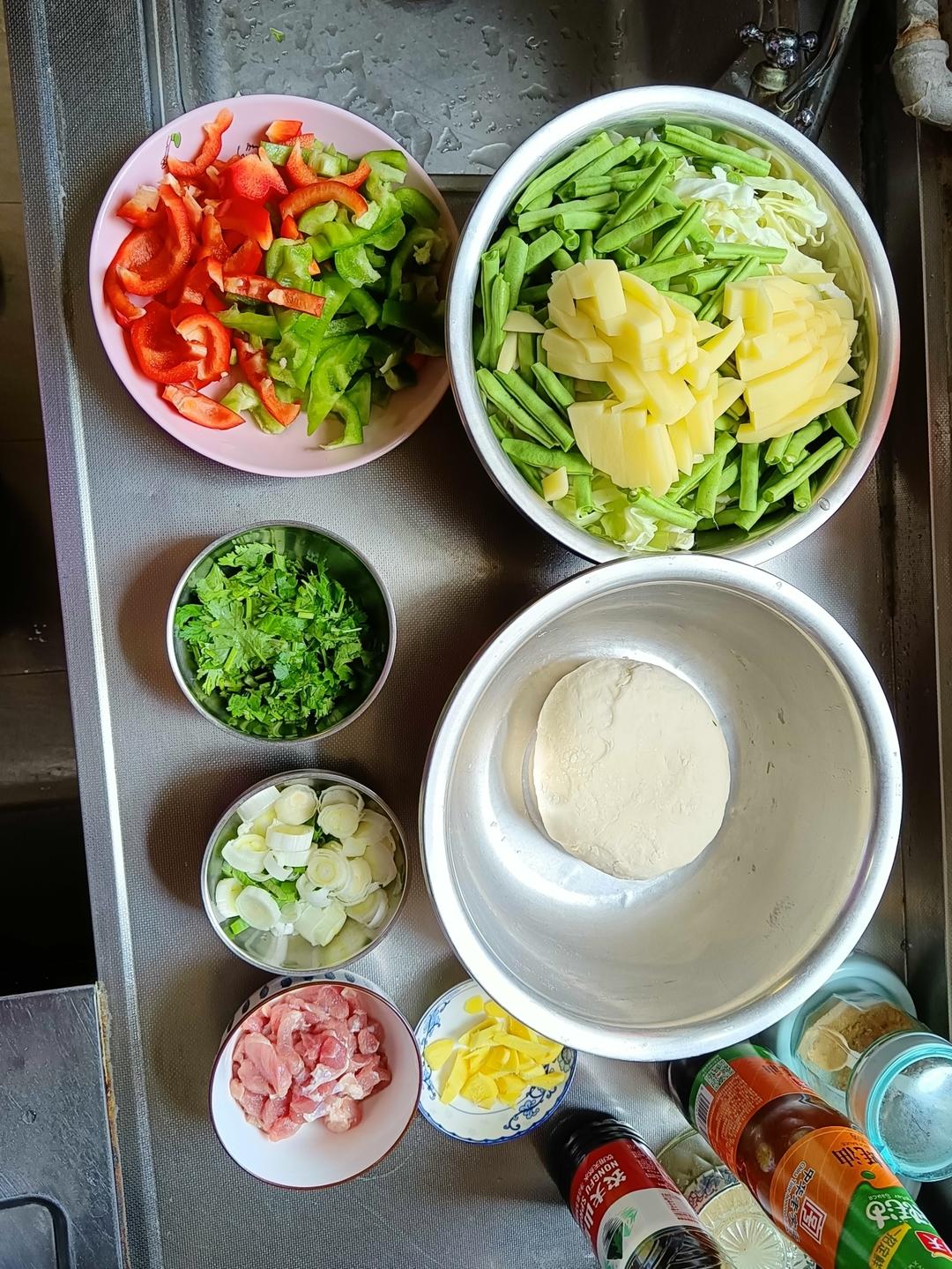 双油四季豆焖面