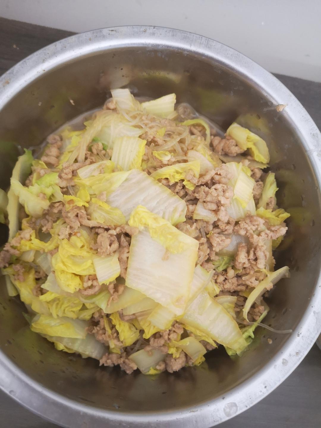 简简单单白菜肉沫粉丝