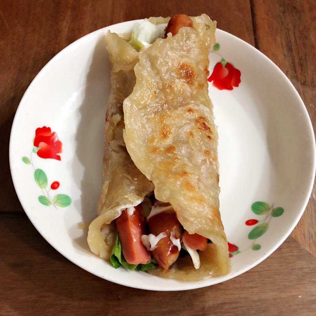 三分钟就可以做好孩子的早餐（手抓饼）