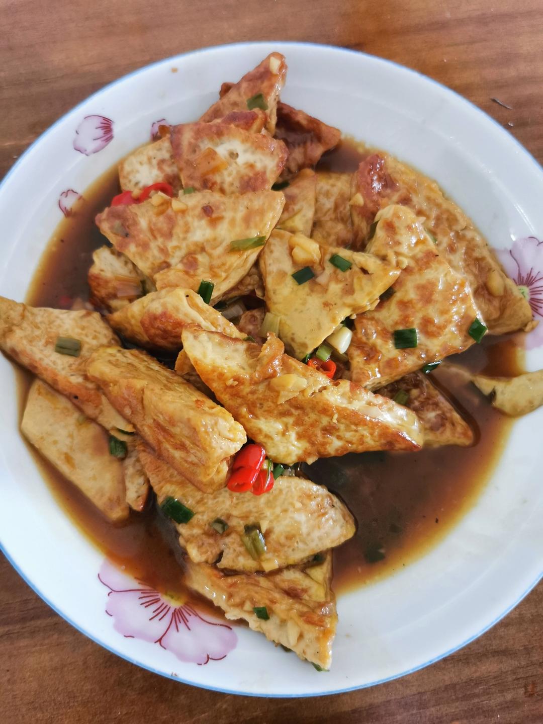 焖煎豆腐