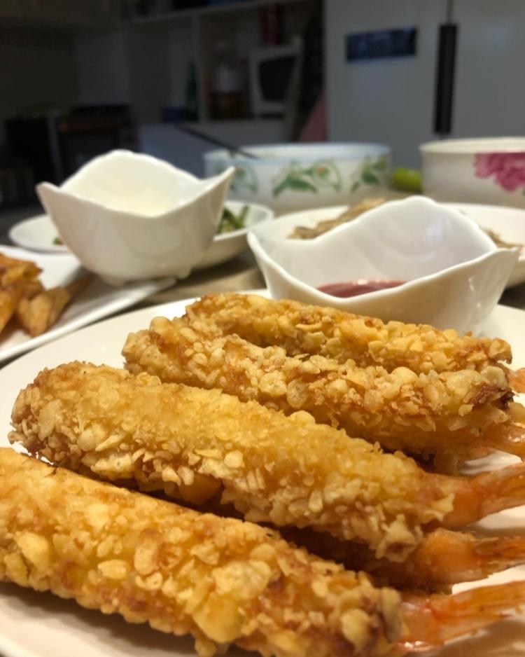 面包糠炸虾