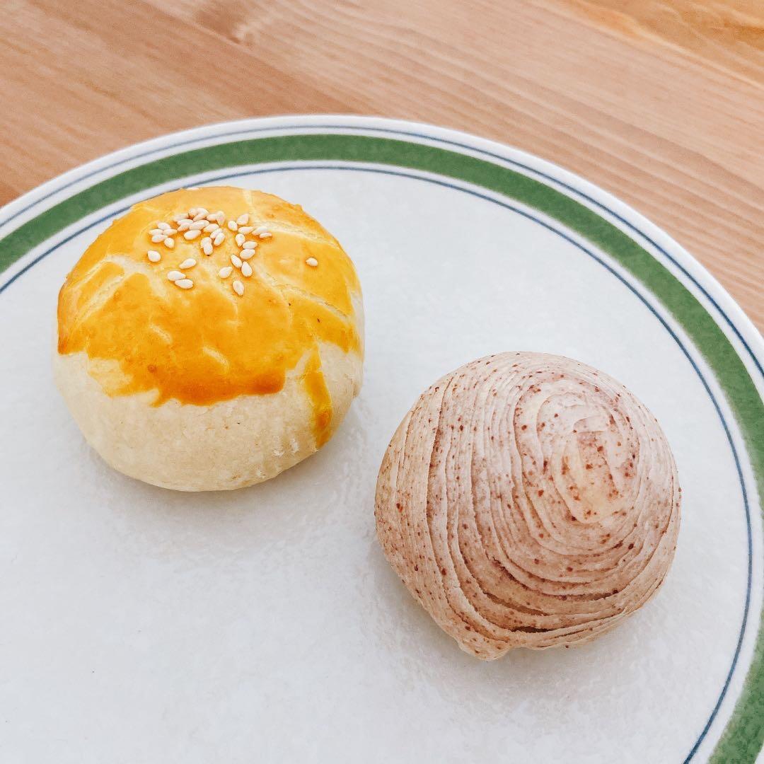 蛋黄酥~紫薯、抹茶、原味~花好月圆，中秋快乐~内附一次做六色蛋黄酥方法~