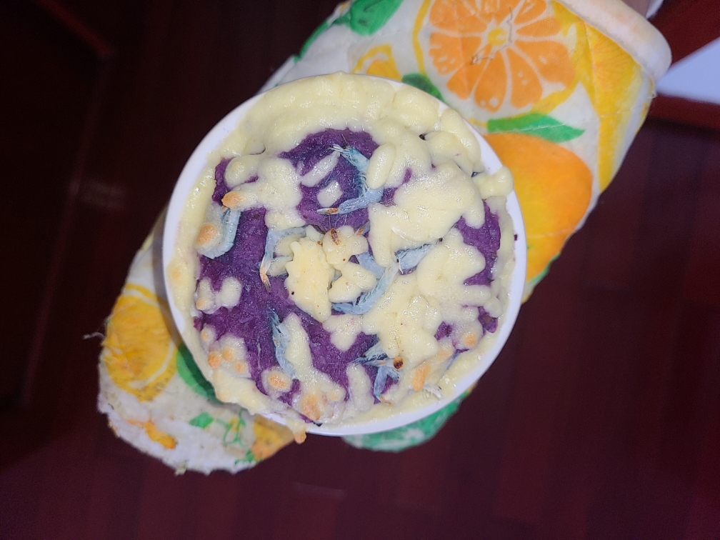 芝士焗紫甘蓝土豆泥           （含虾皮）的做法