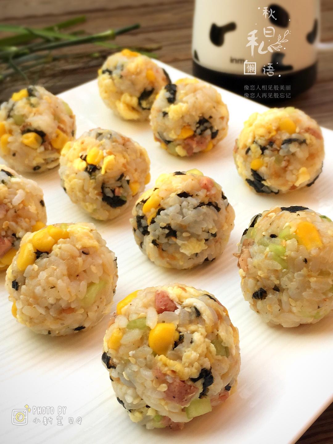 懒人饭团的做法