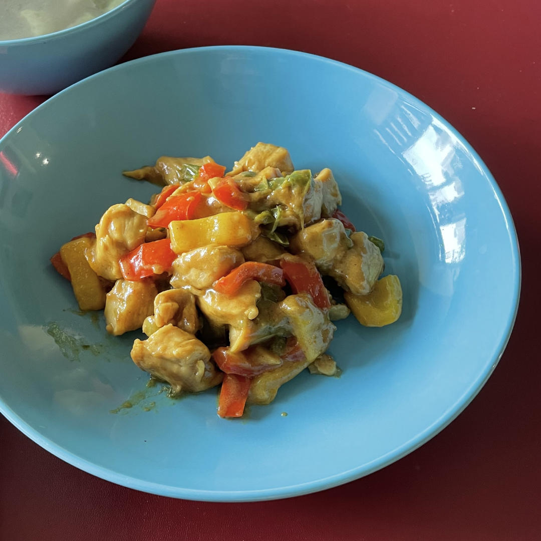 减脂五彩咖喱鸡胸串