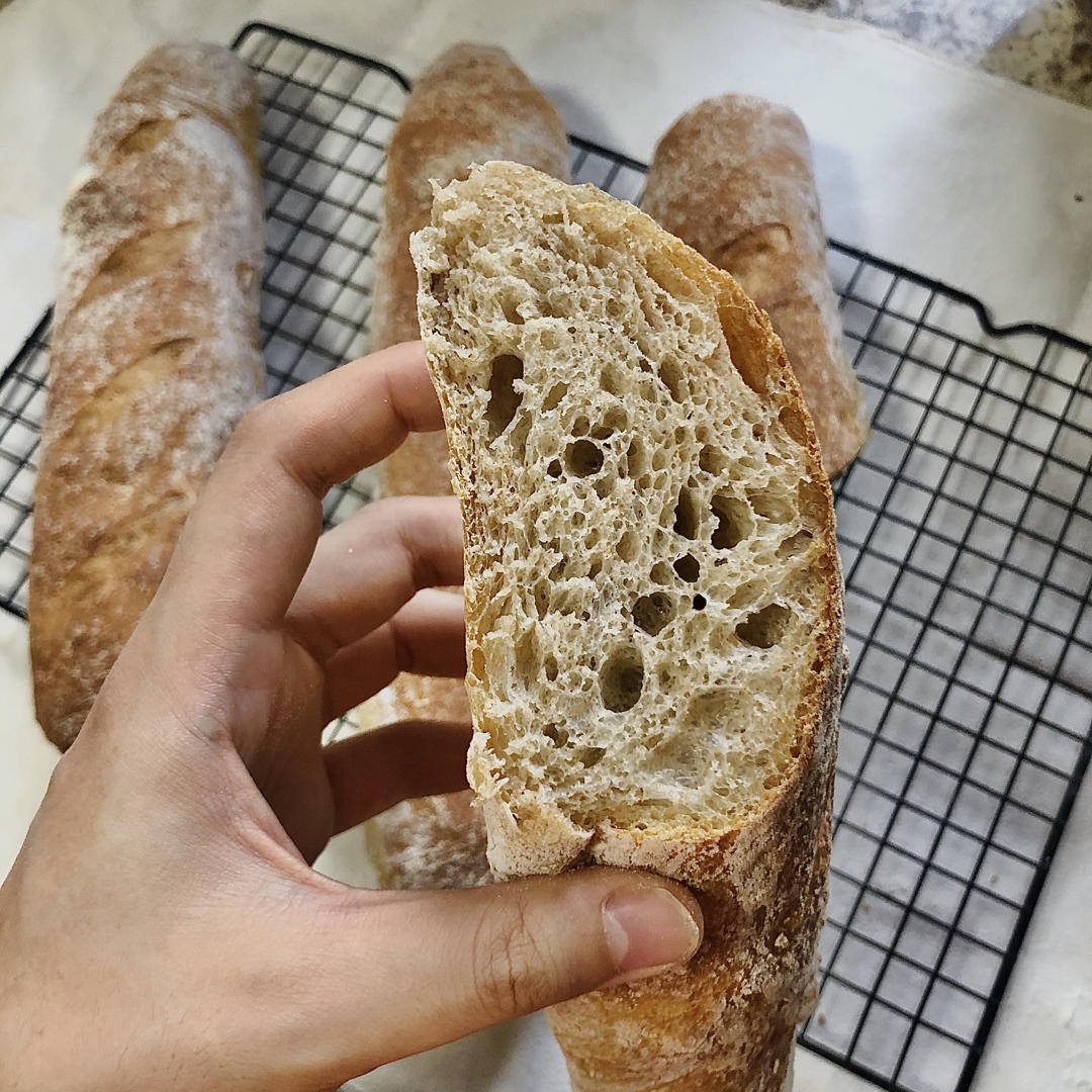 香脆健康的全麦法棍Whole Wheat Baguette