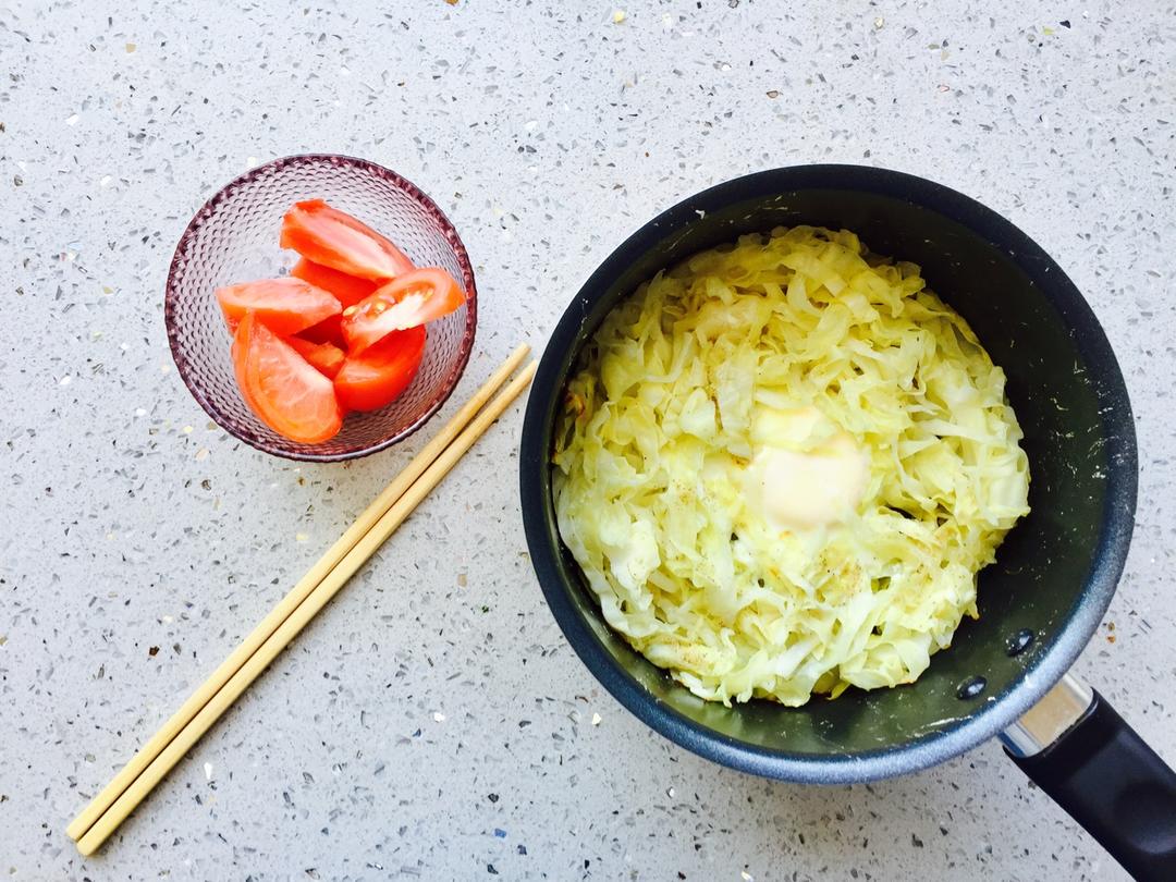 快手早餐料理-卷心菜烘蛋