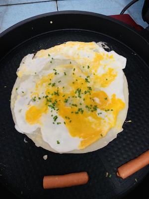 简易早餐−鸡蛋煎饼的做法 步骤6