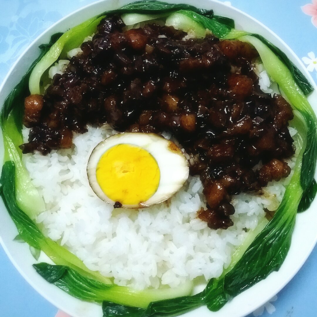 洋葱酥卤肉饭