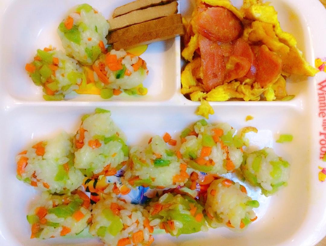 宝宝迷你三色饭团