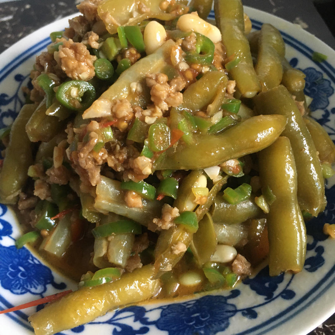 青椒炒四季豆