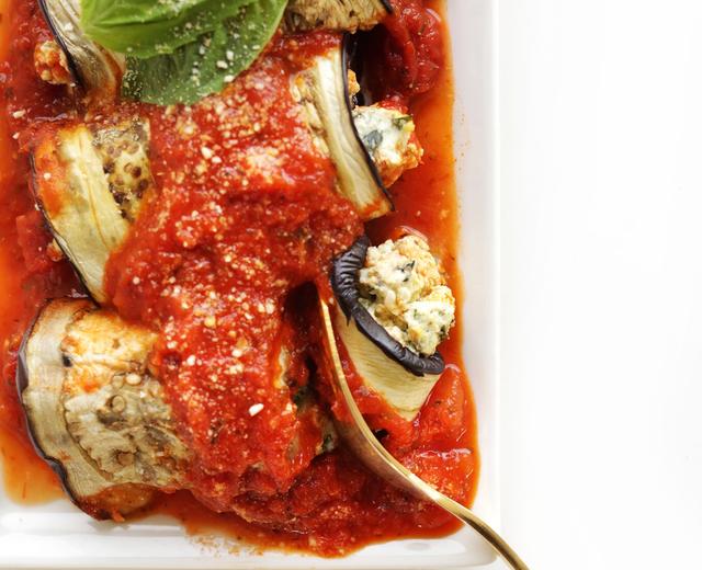 Eggplant Lasagna Roll Ups的做法