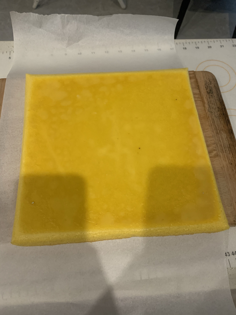 芒果蛋糕卷（详细的小四卷制作视频）
