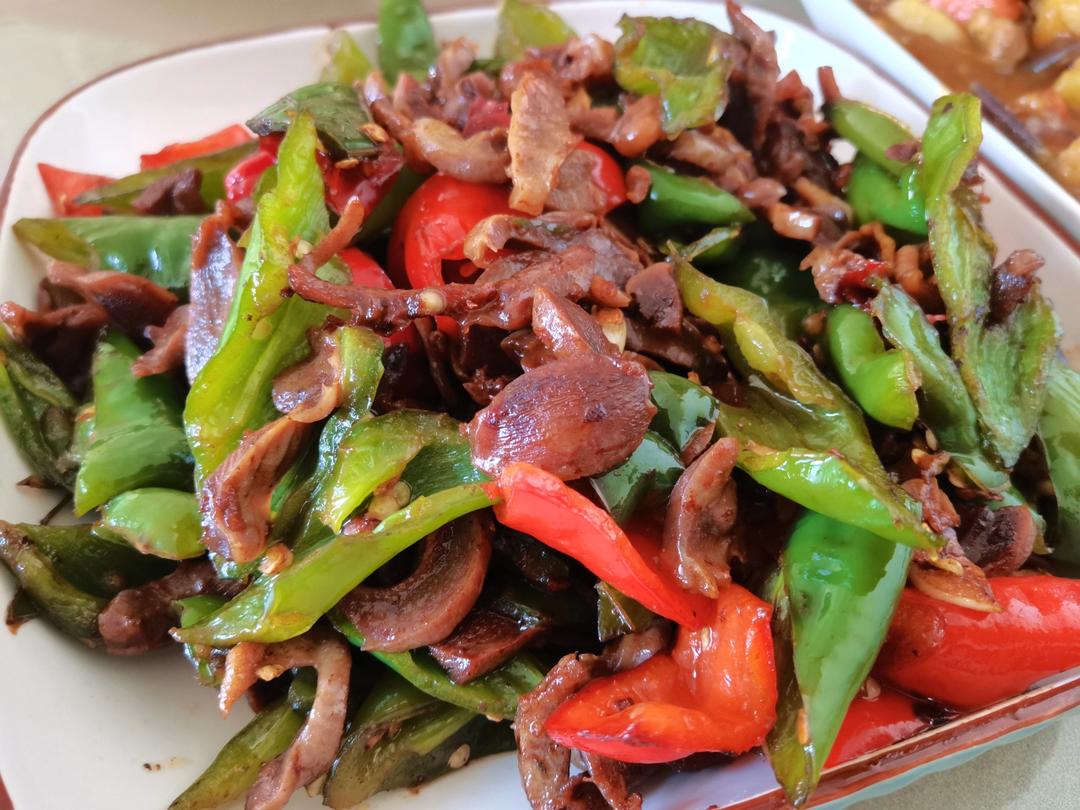 青椒爆炒鸡胗