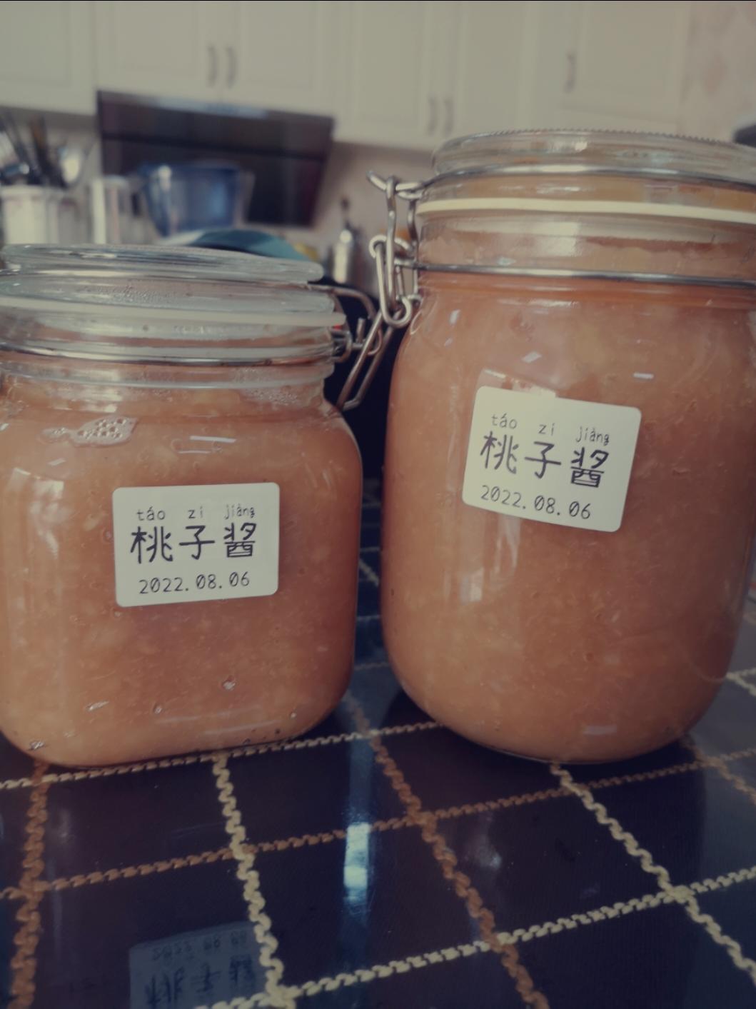 桃子果酱 非常诱人的粉红色 全网最细致的做法