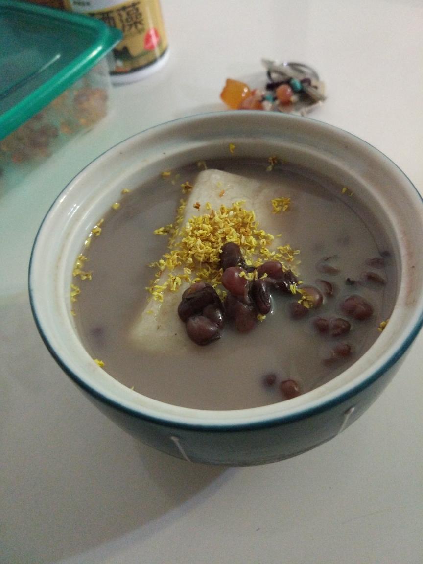 日式桂花年糕红豆汤