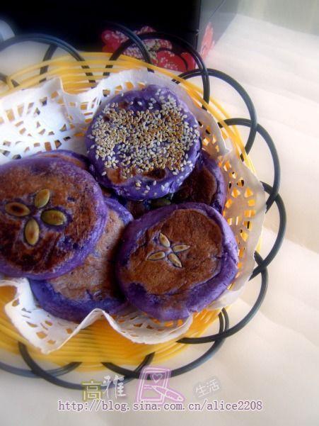 紫薯黑芝麻饼的做法