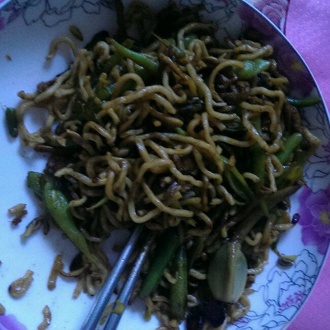 正宗简单扁豆焖面