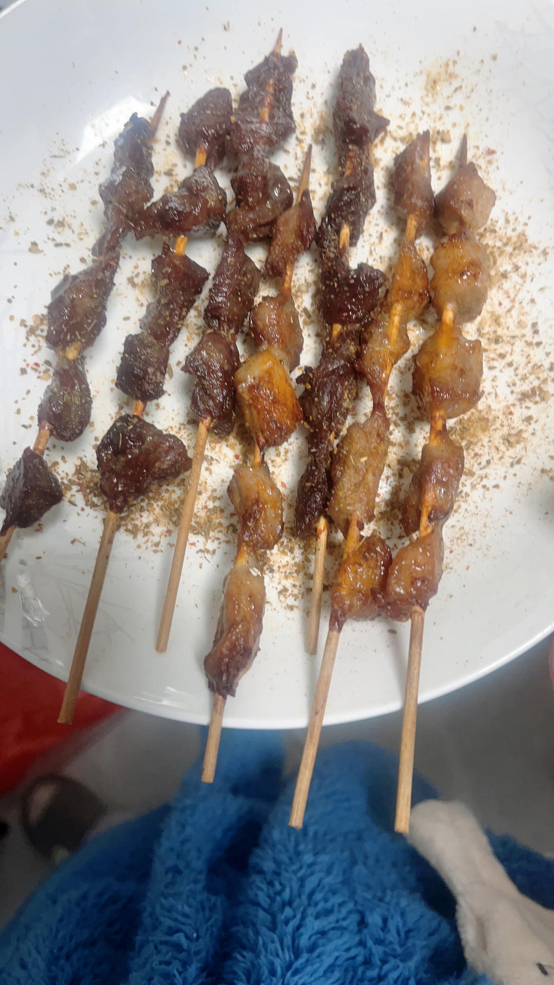烤牛肉串五花肉串