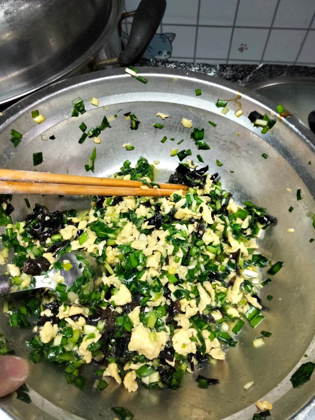 经典的韭菜鸡蛋馅儿饺子 怎么吃都不会腻