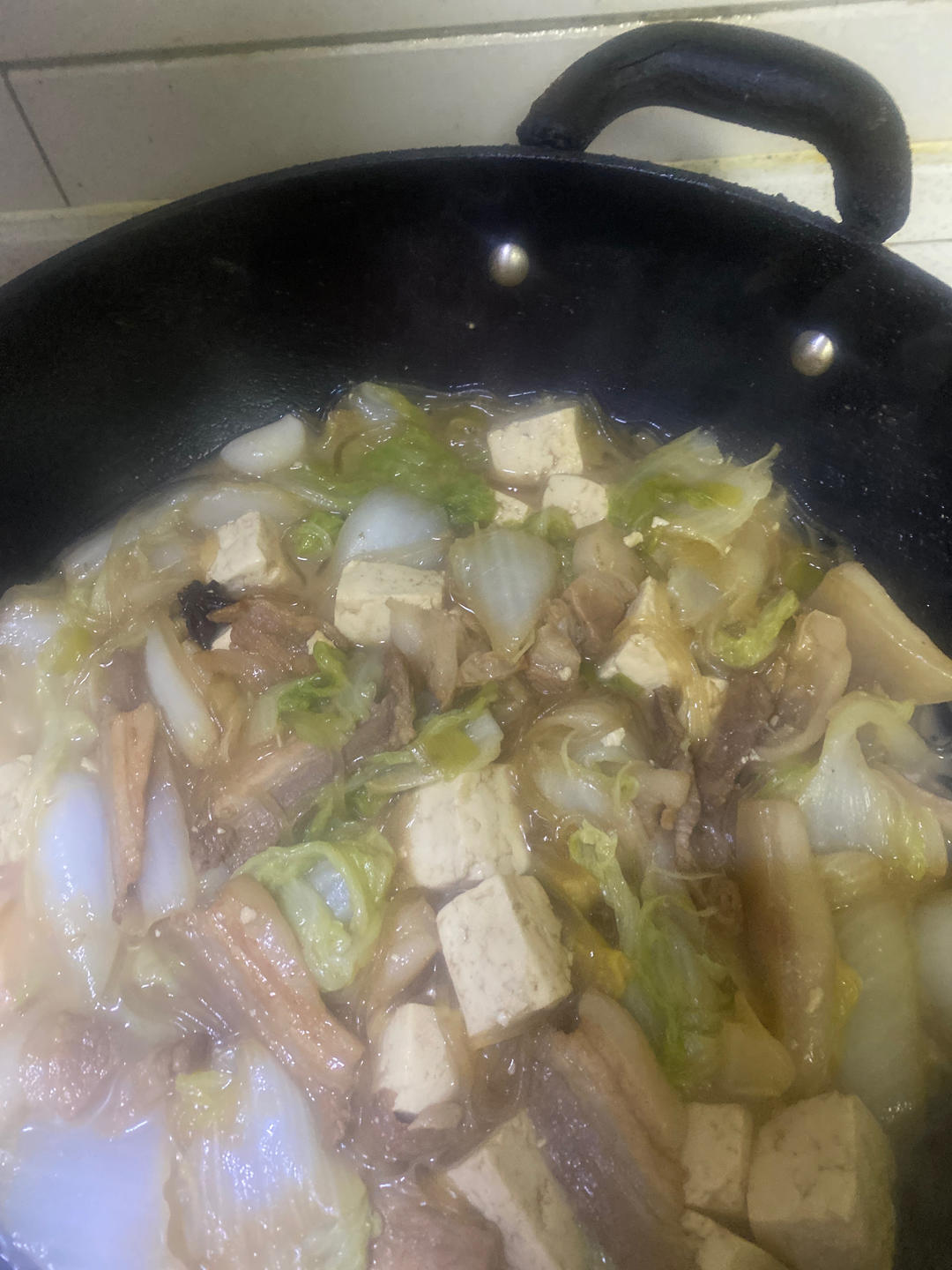 冬季最爱的家常菜！大白菜炖大豆腐或干豆腐