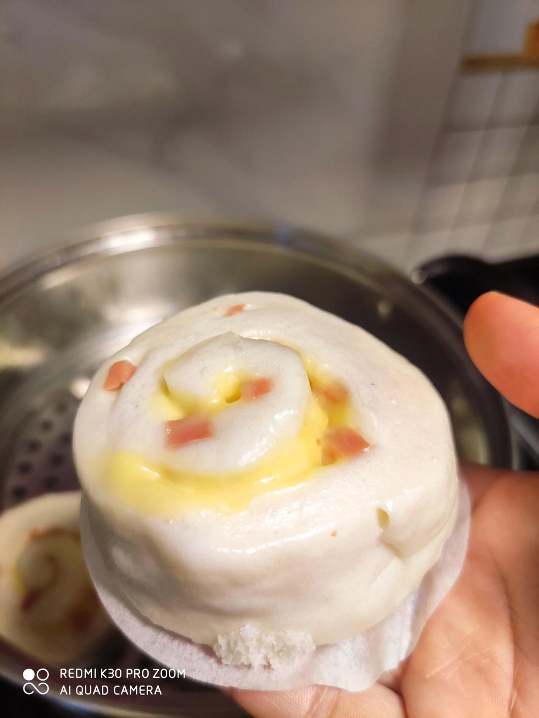 🧀️火腿芝士葱花卷|简易超快手