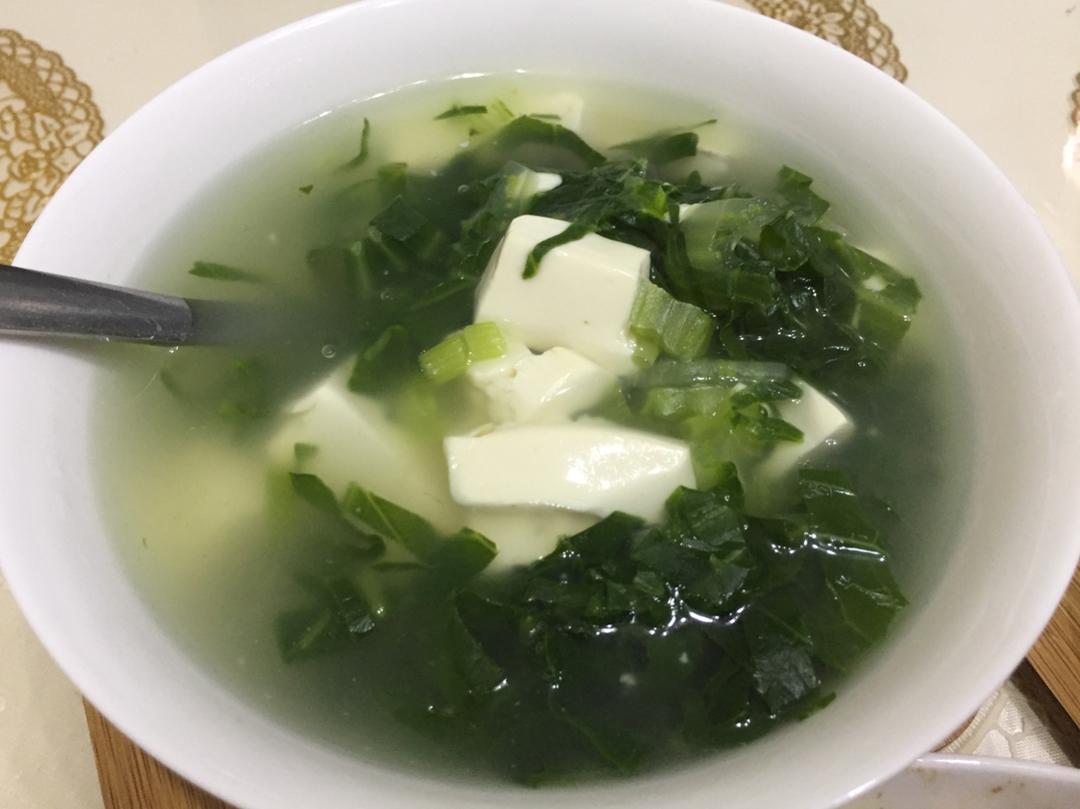 小白菜豆腐汤