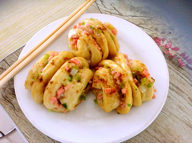 葱油椒盐花卷