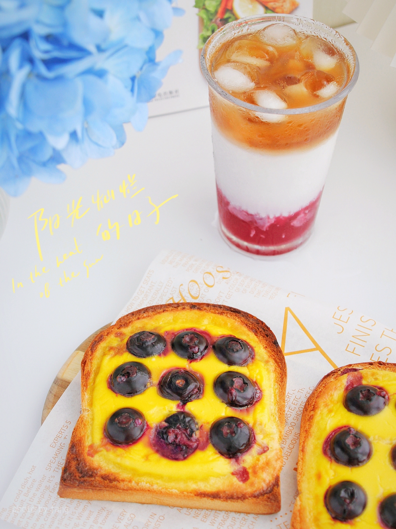 💯元气早餐|低卡好吃的爆浆蓝莓乳酪吐司