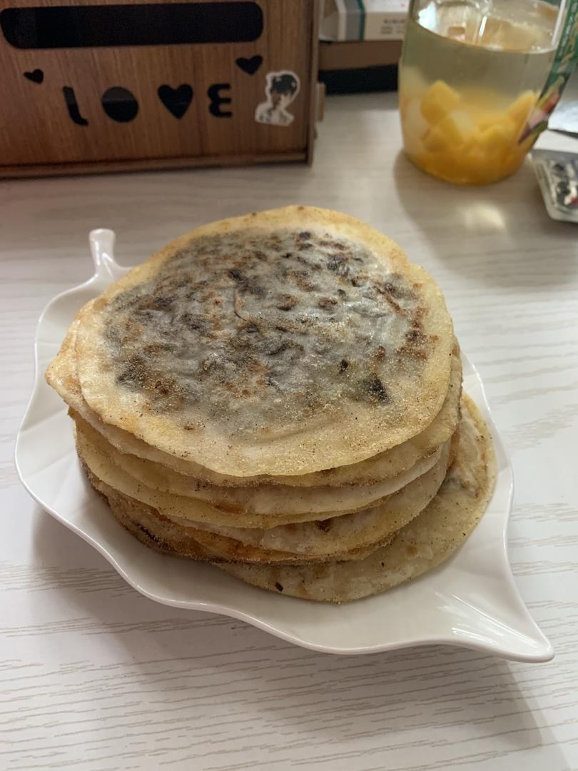 简易梅干菜饼(饺子皮版)